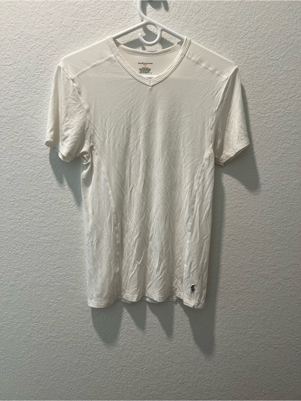 Polo Ralph Lauren Womens Small Cream V-Neck Performance Tee